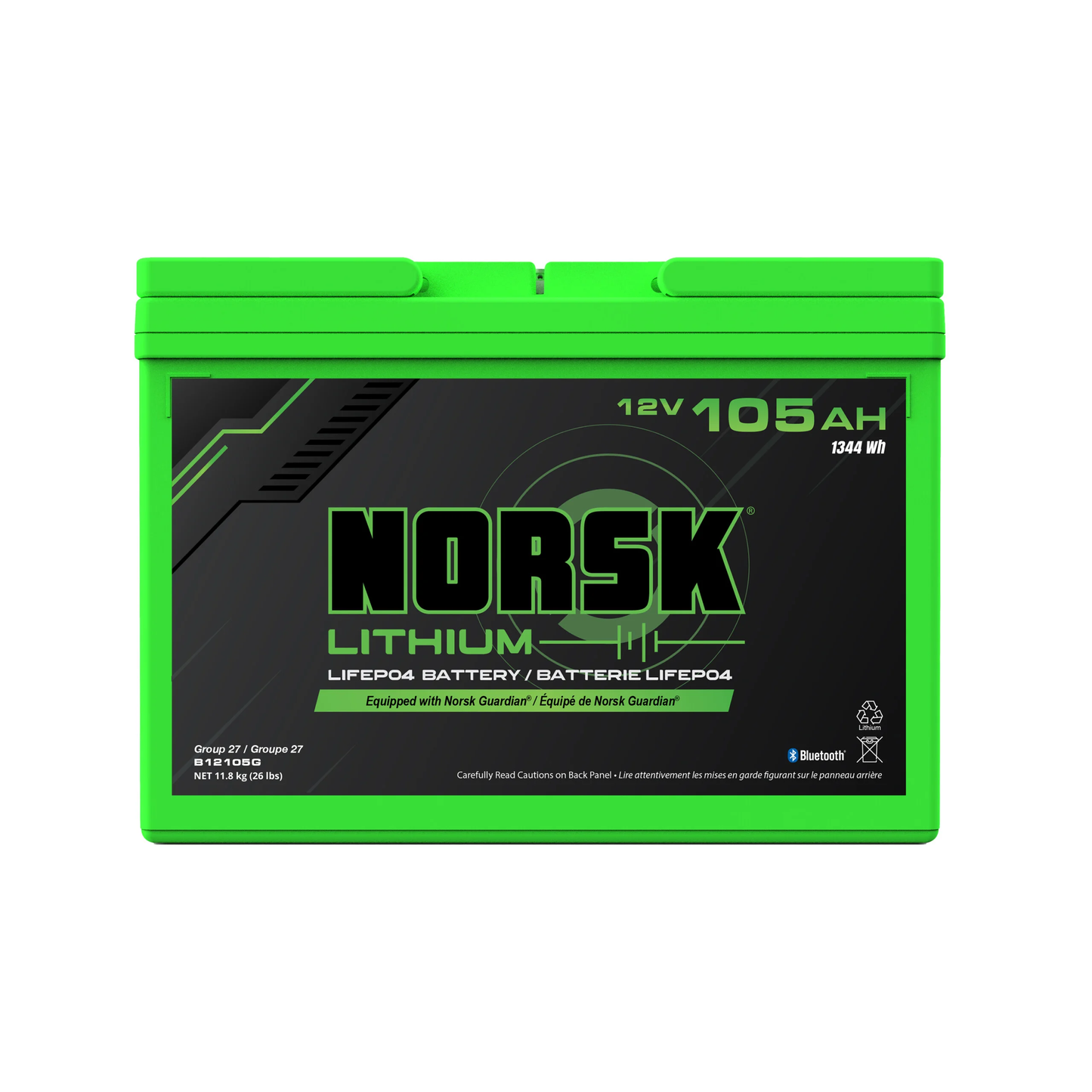 Norsk 12V 105AH LiFePO4 Lithium Deep Cycle Battery