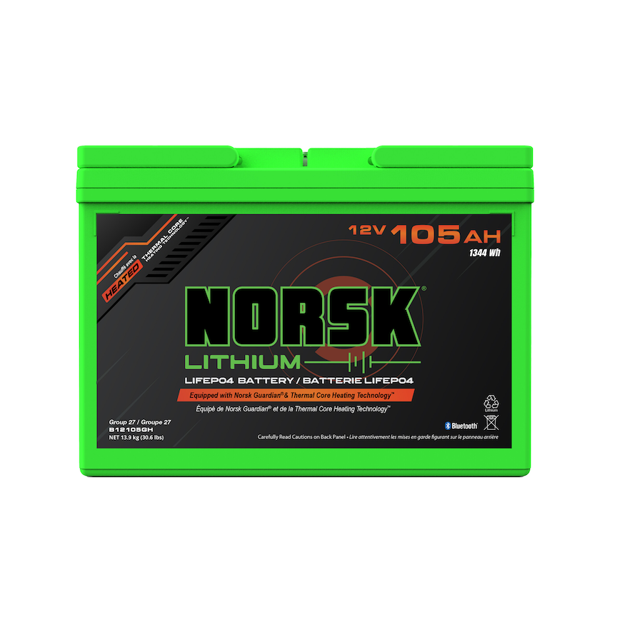 Norsk 12.BV-105AH LiFEPO4 Battery - Guardian Heated
