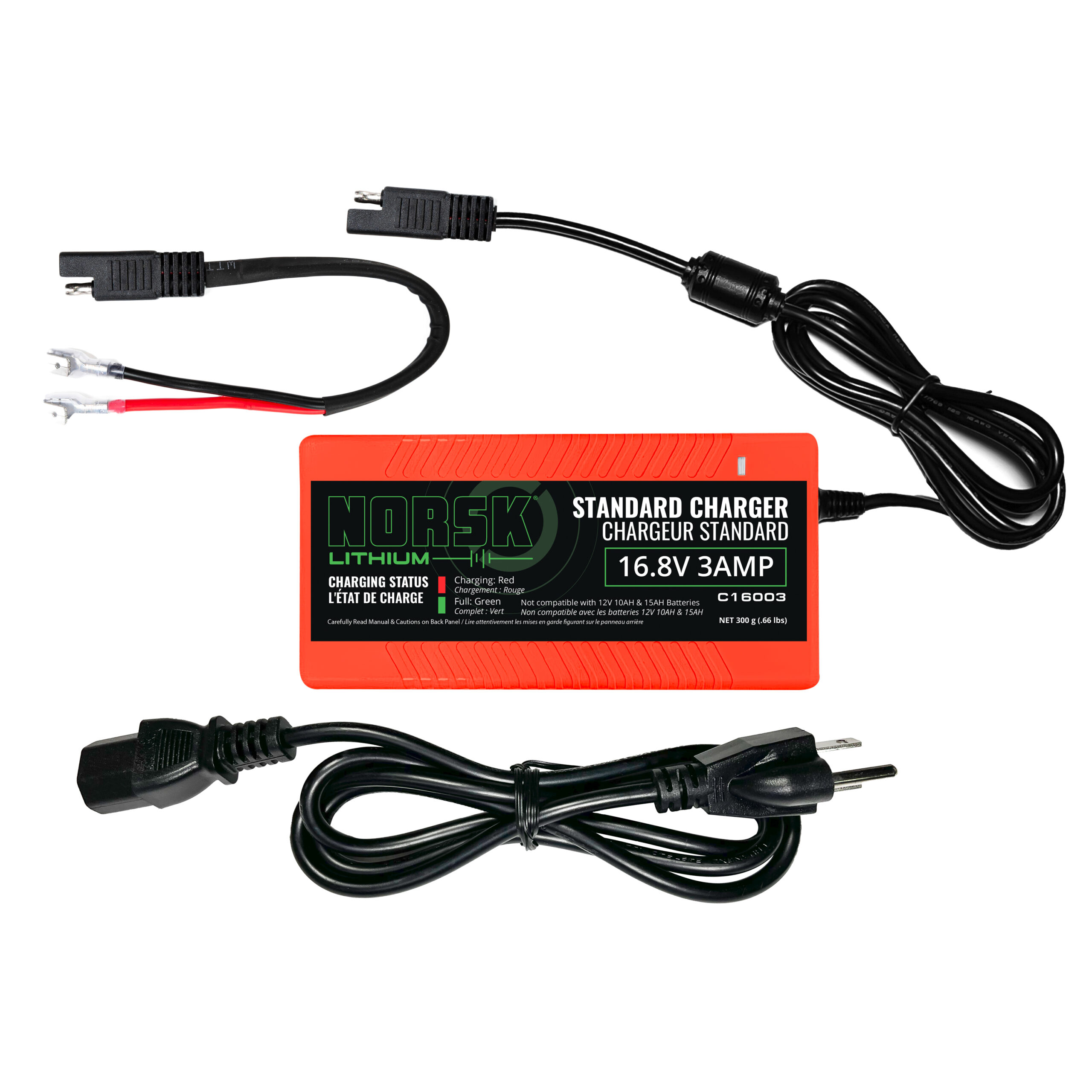 Norsk C16003, 16.8V 3A Standard Lithium-Ion Charger with SAE