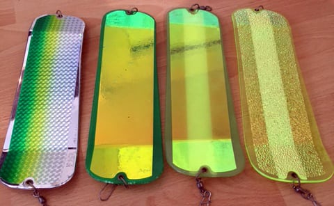 From left to right, Betsy, Green Footloose, Salty Dawg, Green Onion Glow.