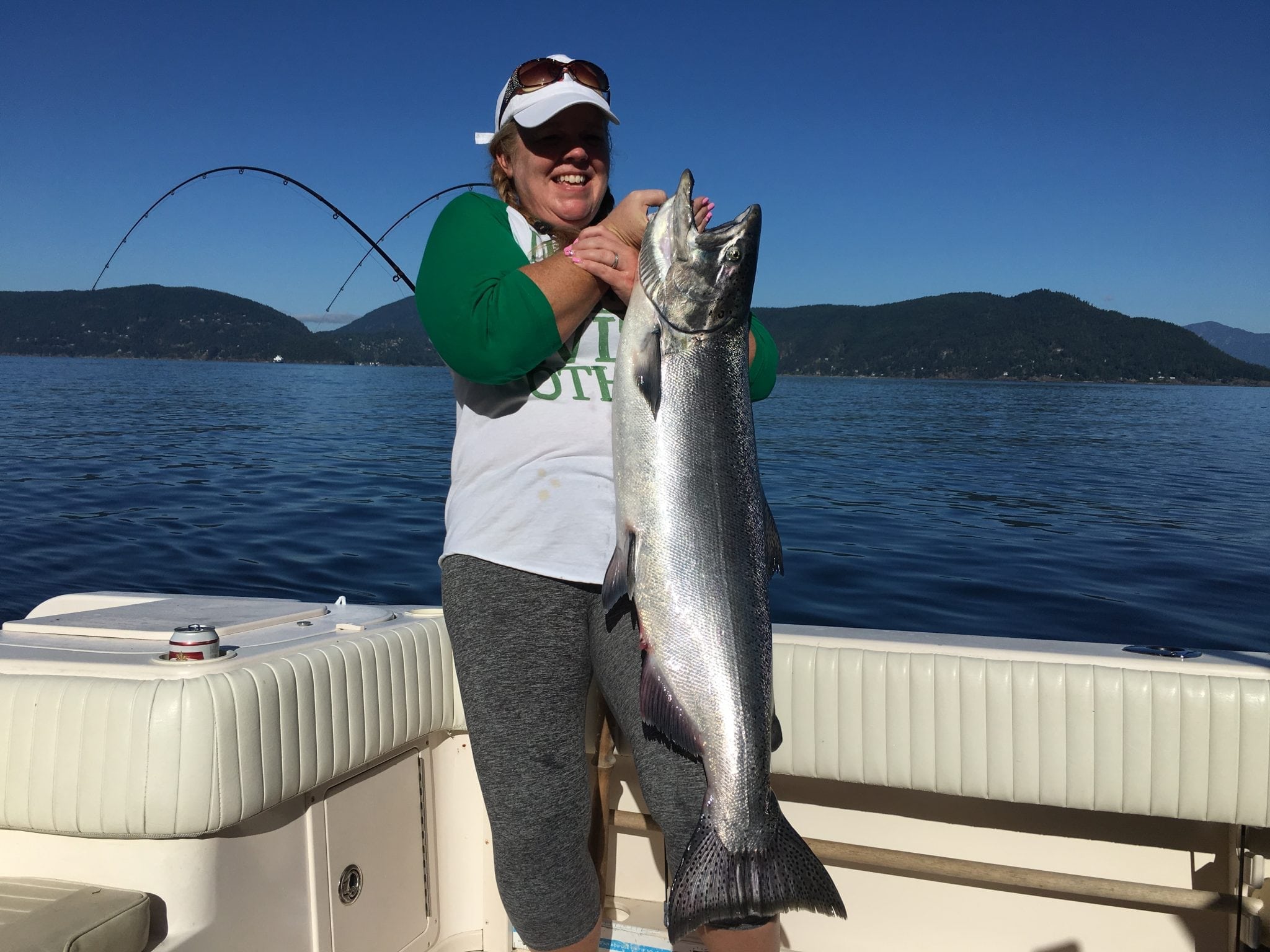 Shannon landed this 26-pound salmon in Vancouver waters