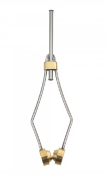 Eco E-BOB4 Bobbin, 4", Dual Glass Inserts, w/Brass Feet