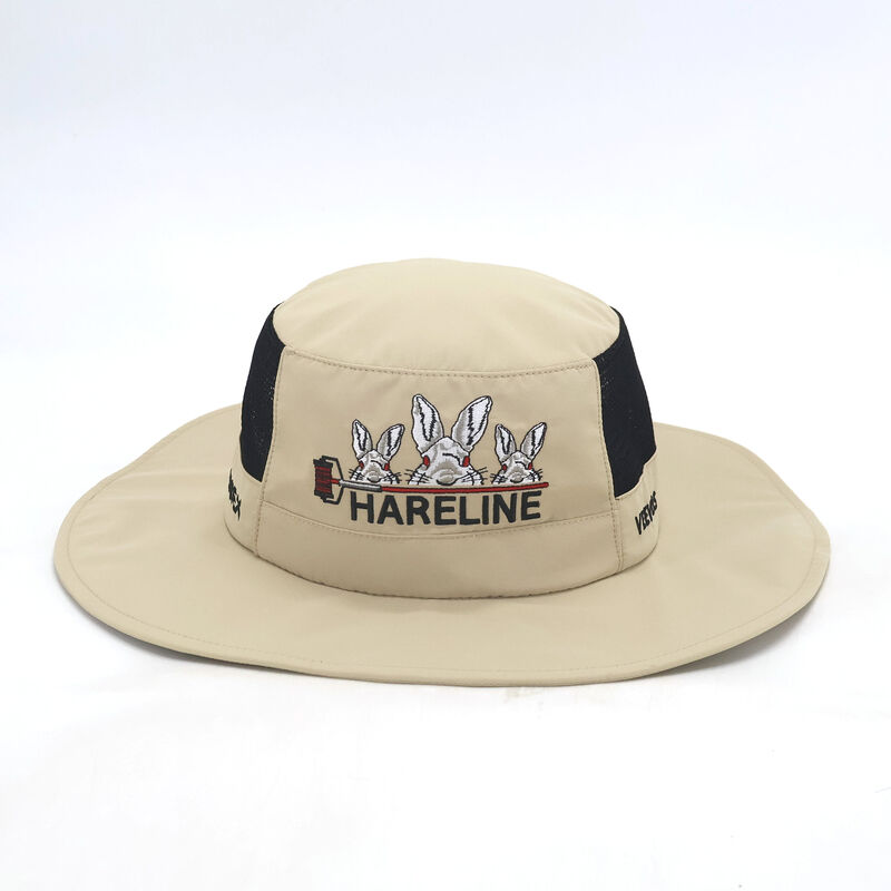 Hareline Logo Pale Tan Polyester Bucket Hat #15