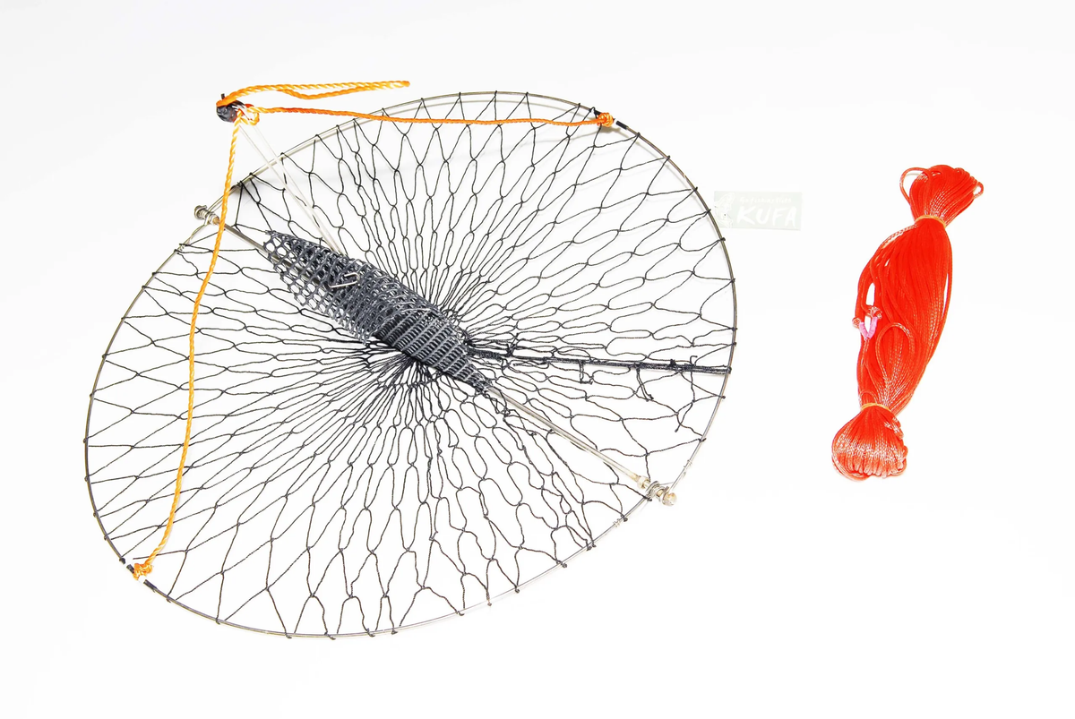 KUFA Casting Crab Trap - Stainless Steel w/ Rope - Pacific Angler KUFA Casting Crab Trap - Stainless Steel w/ Rope - Pacific Angler