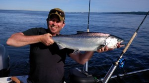 Bryce with a nice chinook!