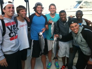 The boys with a few of the salmon heading to the BBQ!