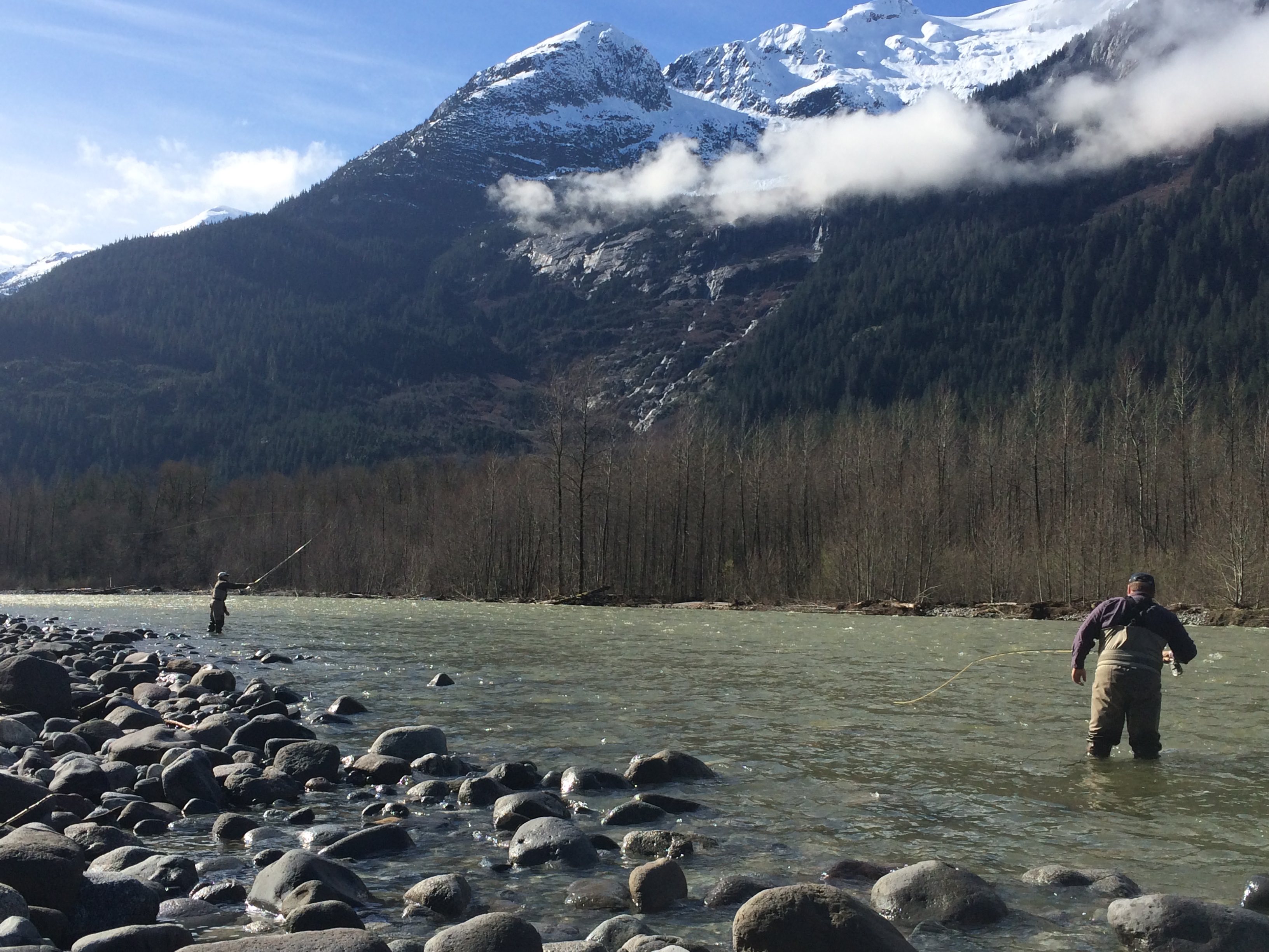 Beauty day for chasing fish on the Squamish.