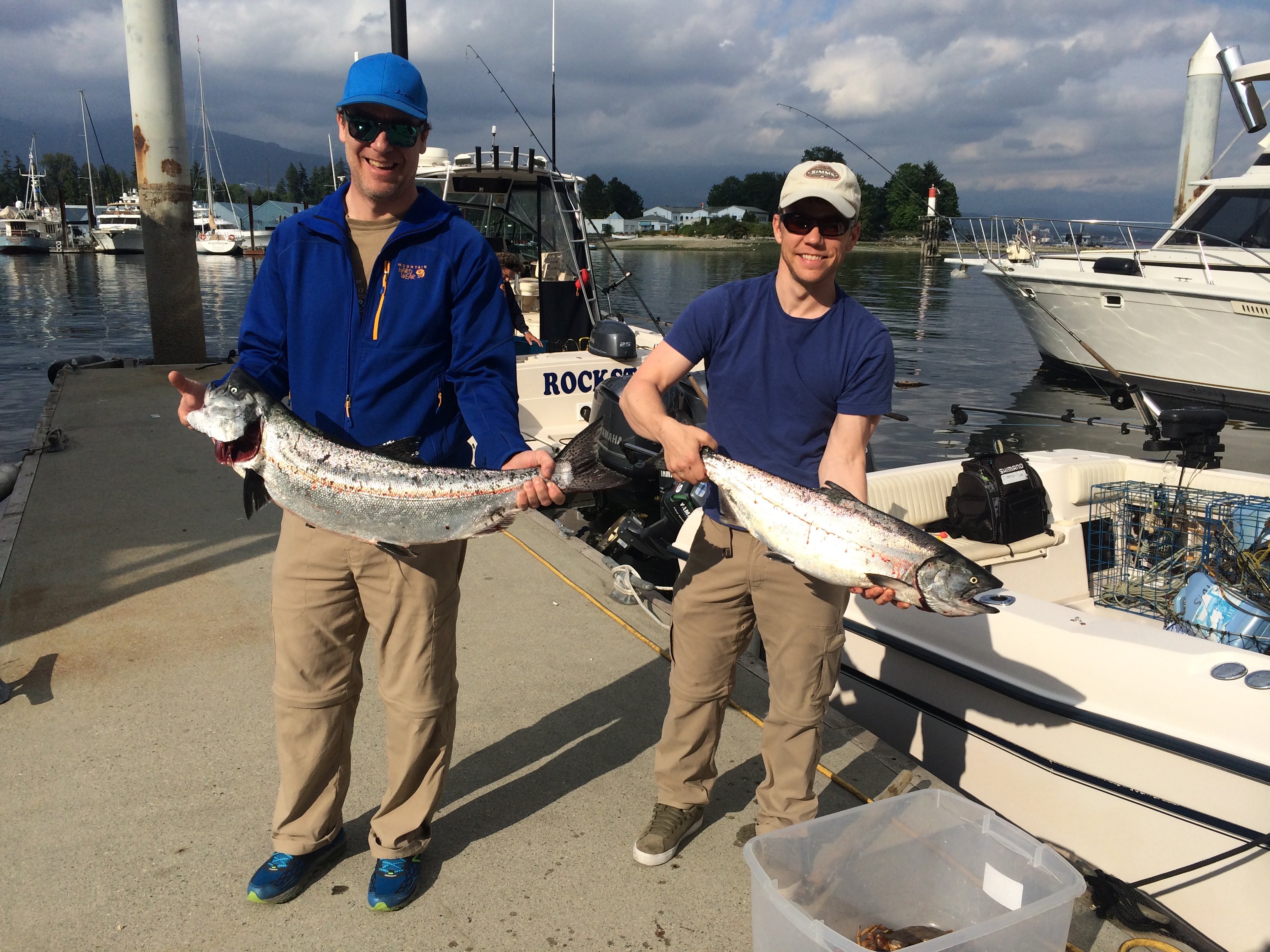Happy guests with two nice fish chinook landed this week.