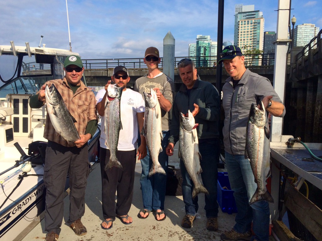 Dimitri’s guests landed these 5 nice chinook during a day at Thrasher Rock last week.