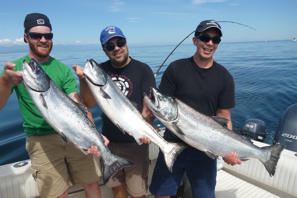 Eddie's guests with their catch from a Thrasher Rock trip this week.