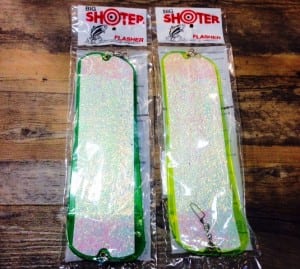 These 2 Oki Glow flashers are staples for the local chinook fishery.