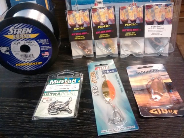 Great selection of Steelhead spoons, Just remember to switch out trebles for single barbless hooks